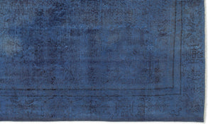 Blue Over Dyed Vintage Rug 5'3'' x 8'8'' ft 161 x 265 cm