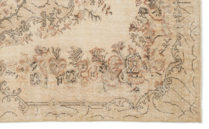 Beige Over Dyed Vintage Rug 5'11'' x 9'6'' ft 180 x 290 cm