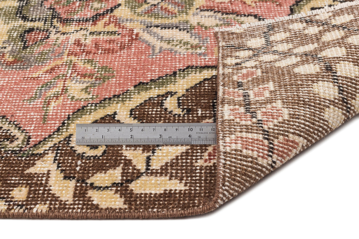 Beige Over Dyed Vintage Rug 5&#39;9&#39;&#39; x 9&#39;7&#39;&#39; ft 175 x 291 cm