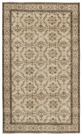 Beige Over Dyed Vintage Rug 5'5'' x 8'10'' ft 165 x 268 cm