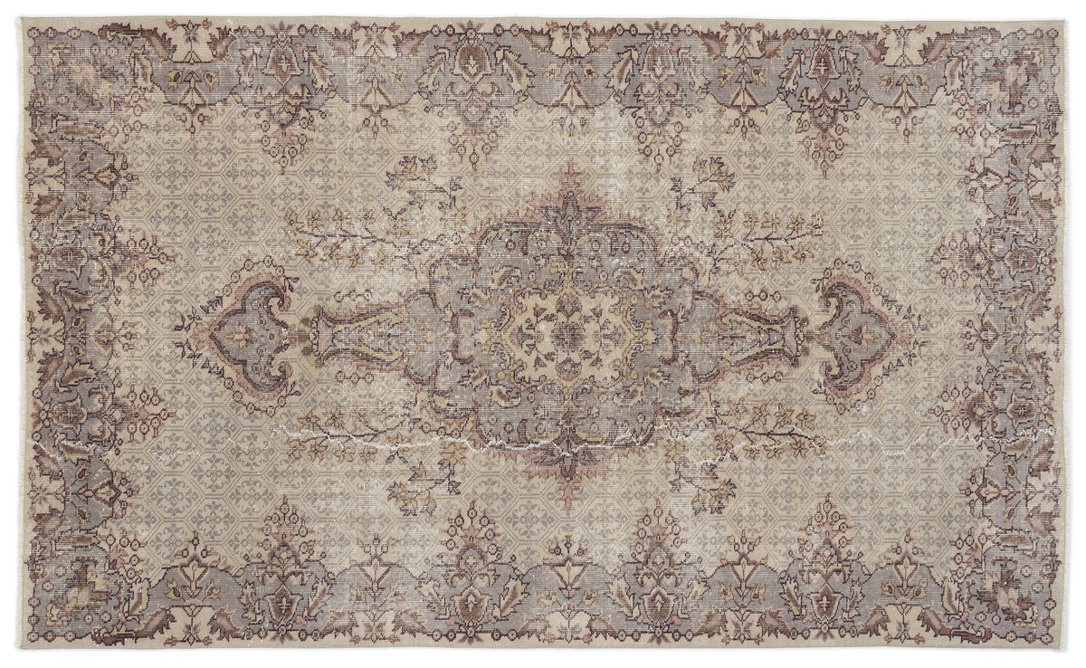 Naturel Over Dyed Vintage Rug 5&#39;3&#39;&#39; x 8&#39;10&#39;&#39; ft 160 x 268 cm