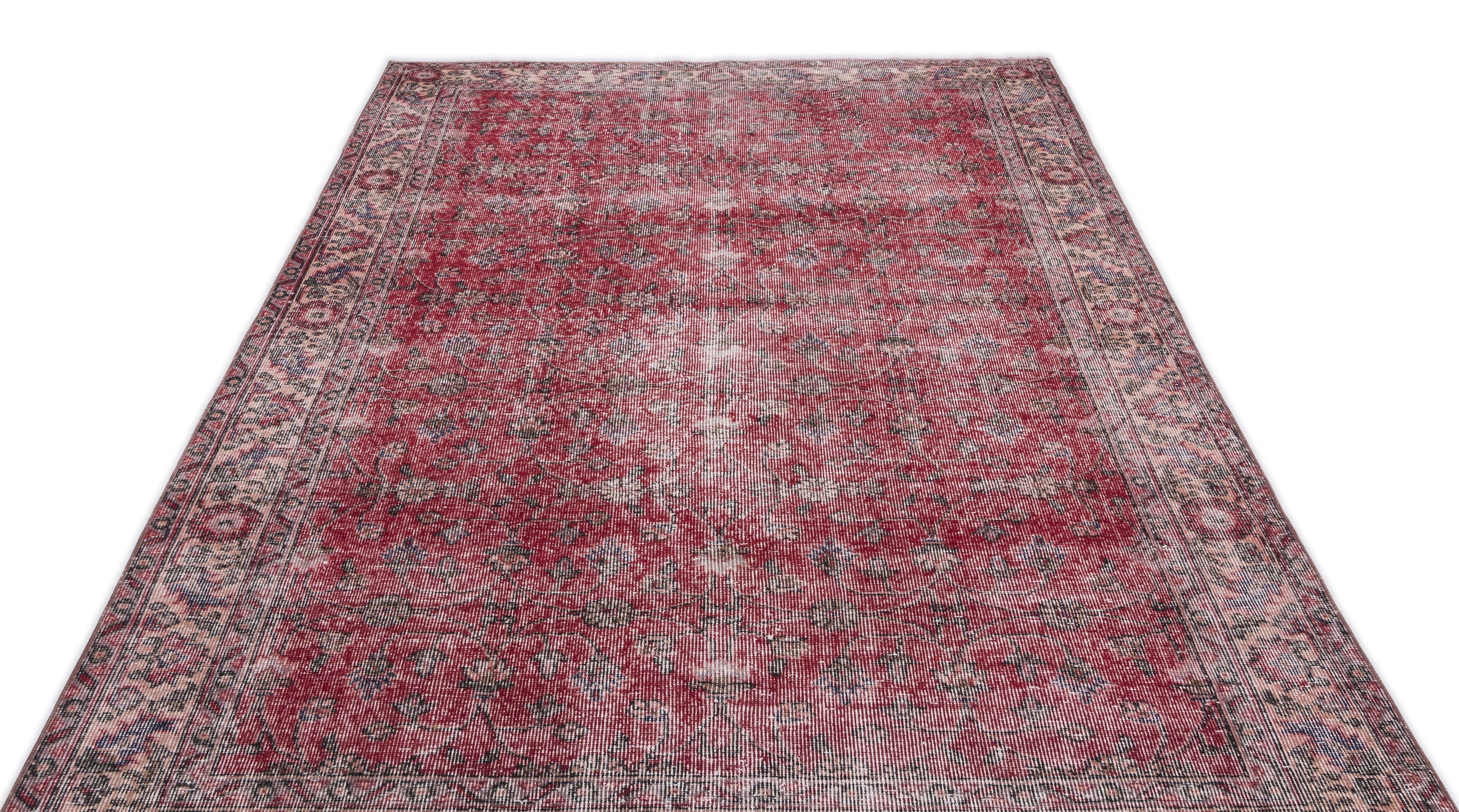 Naturel Over Dyed Vintage Rug 5'6'' x 9'5'' ft 167 x 287 cm