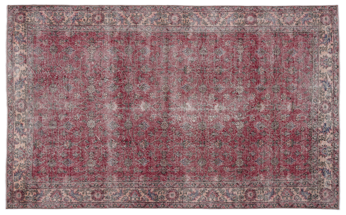 Naturel Over Dyed Vintage Rug 5&#39;6&#39;&#39; x 9&#39;5&#39;&#39; ft 167 x 287 cm