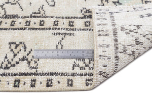Beige Over Dyed Vintage Rug 5'5'' x 8'6'' ft 164 x 258 cm