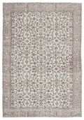 Beige Over Dyed Vintage Rug 5'10'' x 8'5'' ft 178 x 256 cm