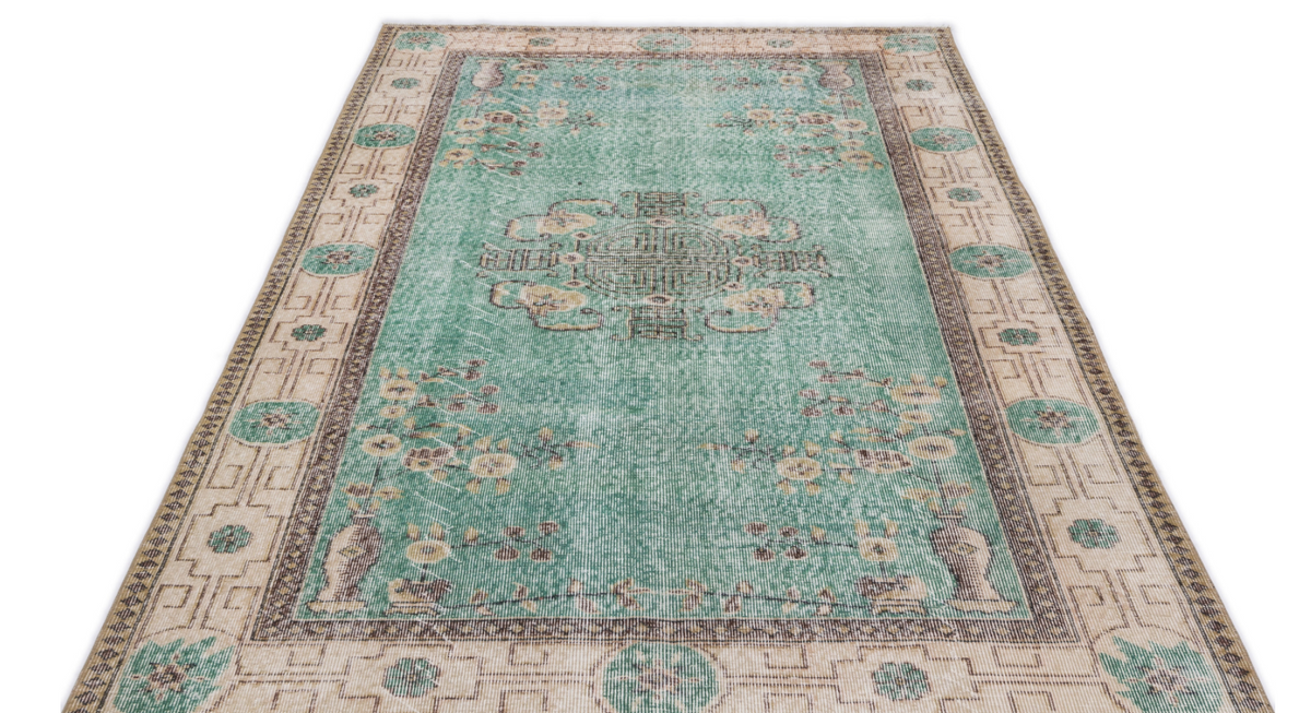 Traditional Design Natural Aged Vintage Rug 5&#39;1&#39;&#39; x 8&#39;7&#39;&#39; ft 154 x 261 cm