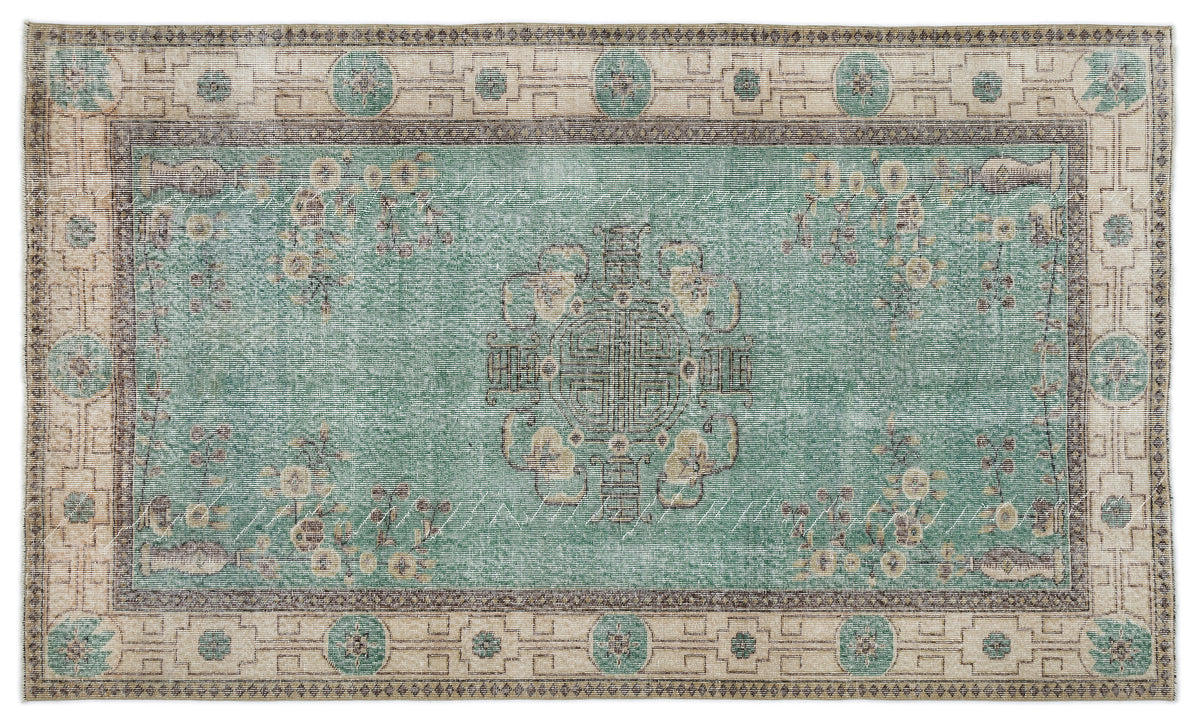 Naturel Over Dyed Vintage Rug 5&#39;1&#39;&#39; x 8&#39;7&#39;&#39; ft 154 x 261 cm