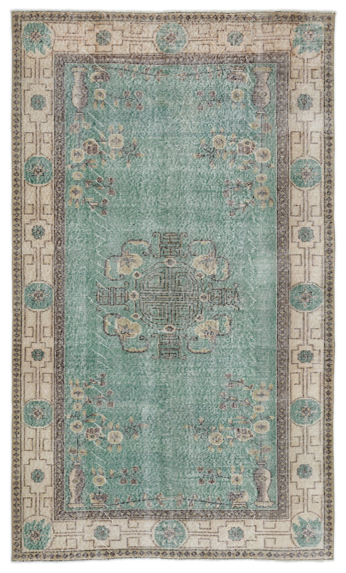 Naturel Over Dyed Vintage Rug 5&#39;1&#39;&#39; x 8&#39;7&#39;&#39; ft 154 x 261 cm