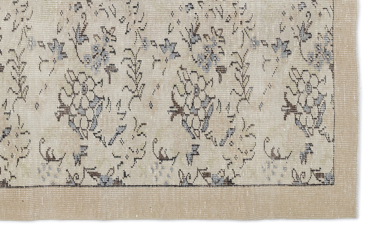 Retro Over Dyed Vintage Rug 5&#39;5&#39;&#39; x 8&#39;8&#39;&#39; ft 164 x 264 cm