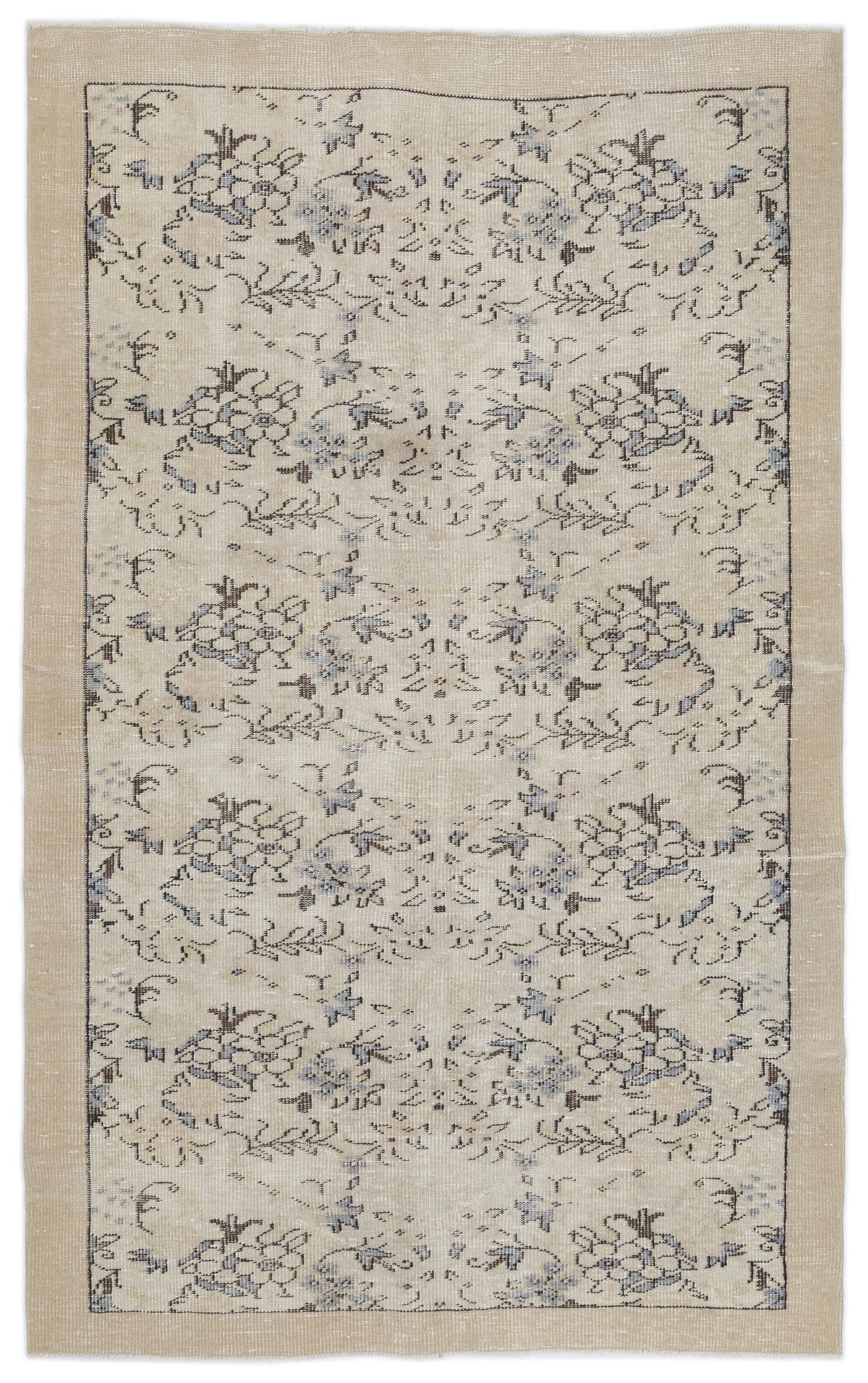 Retro Over Dyed Vintage Rug 5&#39;5&#39;&#39; x 8&#39;8&#39;&#39; ft 164 x 264 cm