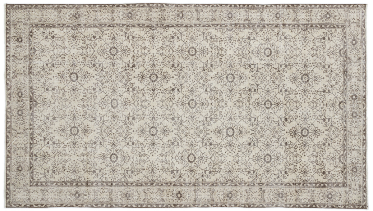 Beige Over Dyed Rug  I Retro Design Rug | Turkish Rug | Hand Weaving Rug  | Living Room Rug | Wool Rug | Vintage Rug | Tumbled Rug  | Naturel Rug | Boho Rug I   5&#39;11&#39;&#39; x 10&#39;3&#39;&#39; ft 181 x 313 cm