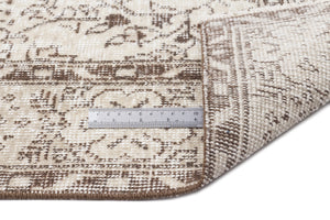 Beige Over Dyed Vintage Rug 5'11'' x 10'3'' ft 181 x 313 cm