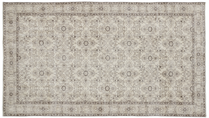 Beige Over Dyed Rug  I Retro Design Rug | Turkish Rug | Hand Weaving Rug  | Living Room Rug | Wool Rug | Vintage Rug | Tumbled Rug  | Naturel Rug | Boho Rug I   5'11'' x 10'3'' ft 181 x 313 cm