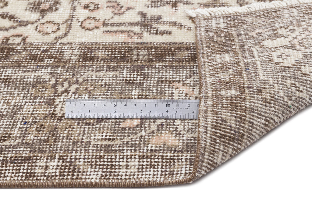 Beige Over Dyed Vintage Rug 5'11'' x 9'2'' ft 180 x 280 cm