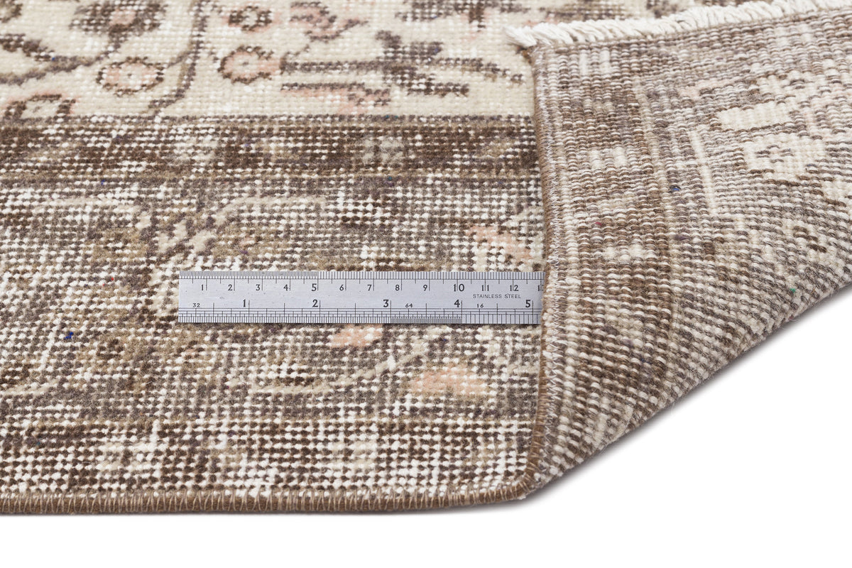 Beige Over Dyed Vintage Rug 5&#39;11&#39;&#39; x 9&#39;2&#39;&#39; ft 180 x 280 cm