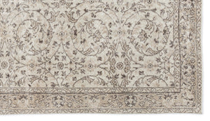 Beige Over Dyed Vintage Rug 4'11'' x 8'7'' ft 150 x 261 cm