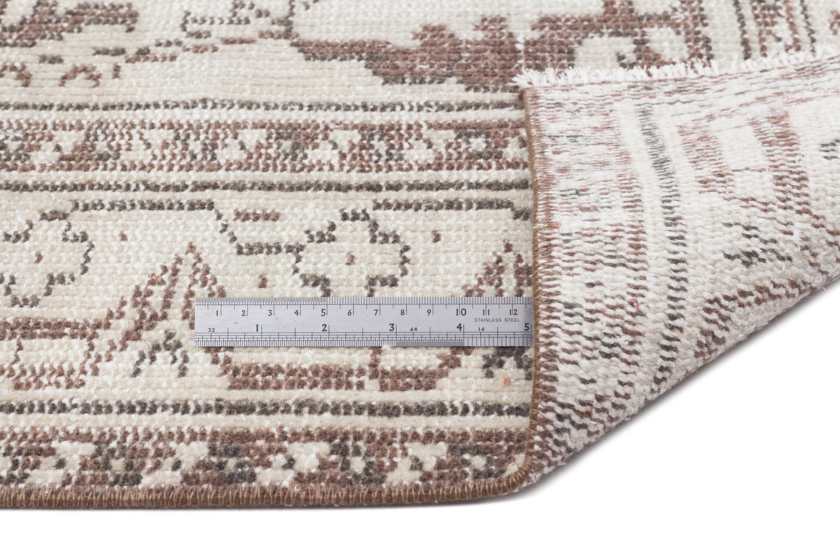 Beige Over Dyed Vintage Rug 5&#39;11&#39;&#39; x 9&#39;9&#39;&#39; ft 180 x 297 cm