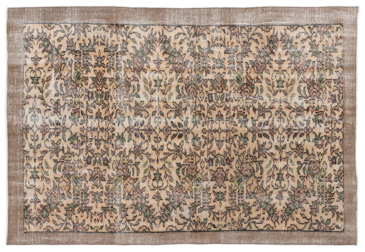 Naturel Over Dyed Vintage Rug 5&#39;6&#39;&#39; x 8&#39;0&#39;&#39; ft 167 x 245 cm