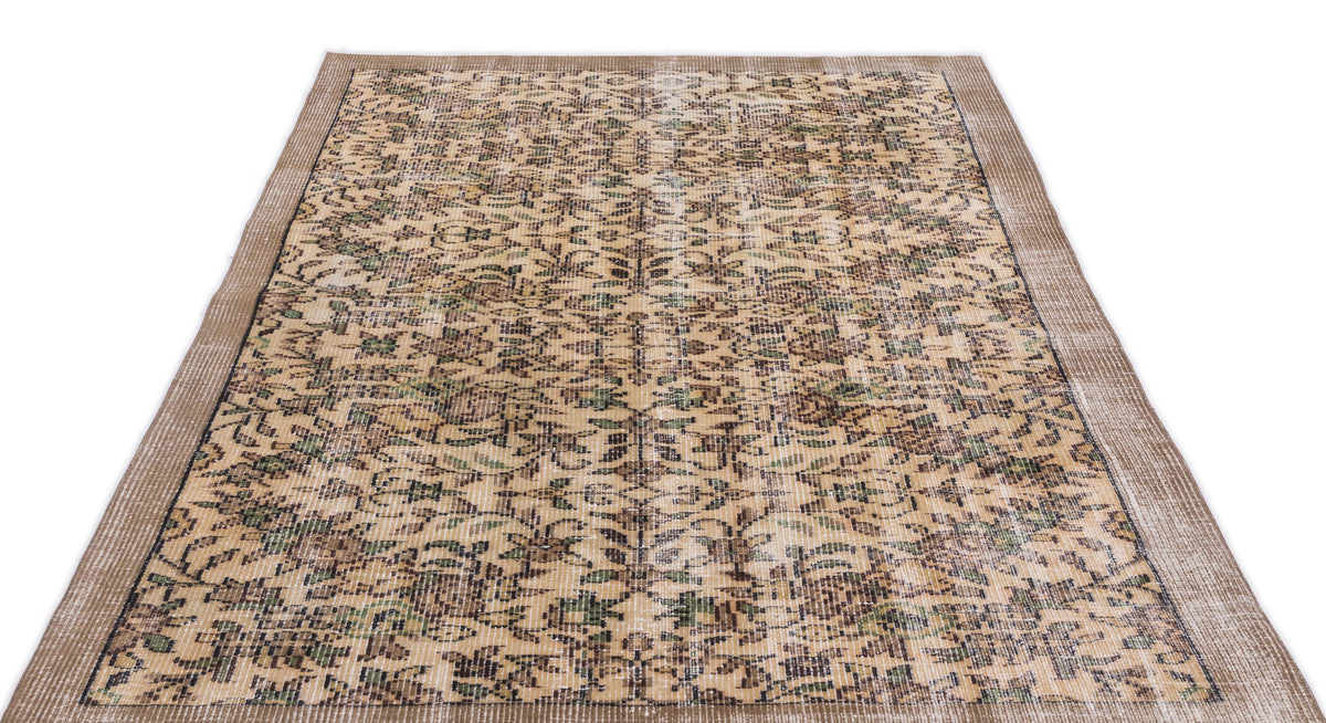 Naturel Over Dyed Vintage Rug 5&#39;6&#39;&#39; x 8&#39;0&#39;&#39; ft 167 x 245 cm