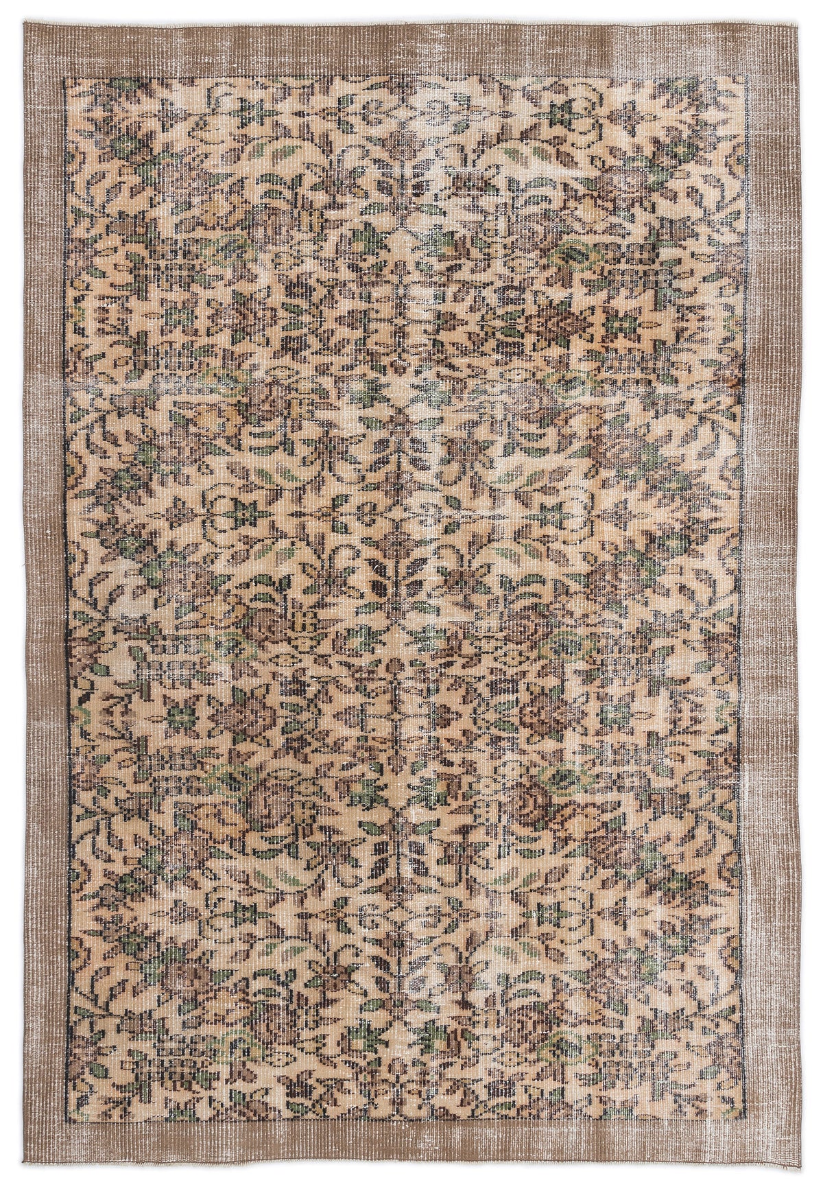 Naturel Over Dyed Vintage Rug 5&#39;6&#39;&#39; x 8&#39;0&#39;&#39; ft 167 x 245 cm