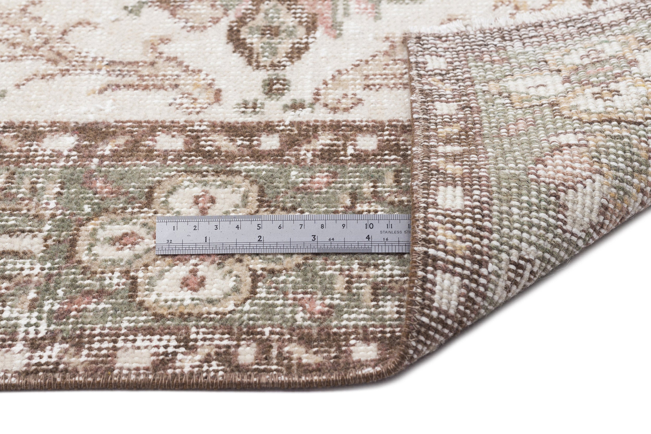 Beige Over Dyed Vintage Rug 6'1'' x 10'0'' ft 185 x 305 cm
