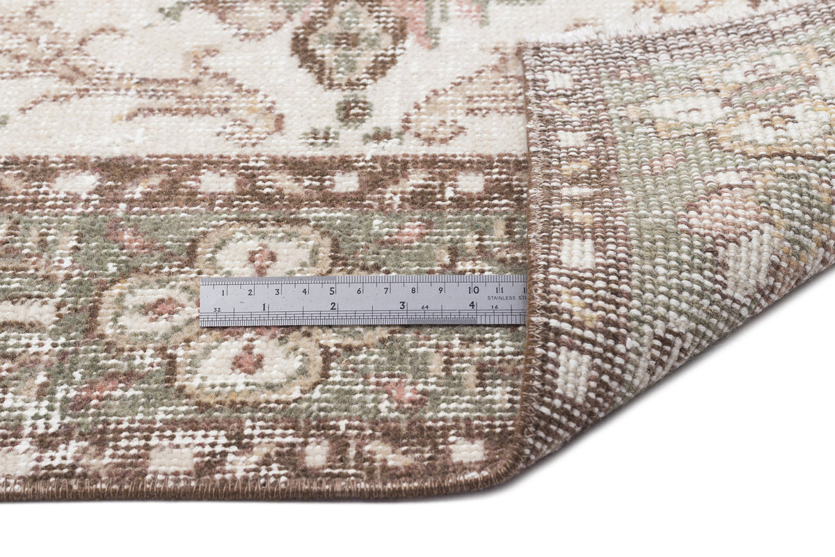 Beige Over Dyed Vintage Rug 6&#39;1&#39;&#39; x 10&#39;0&#39;&#39; ft 185 x 305 cm