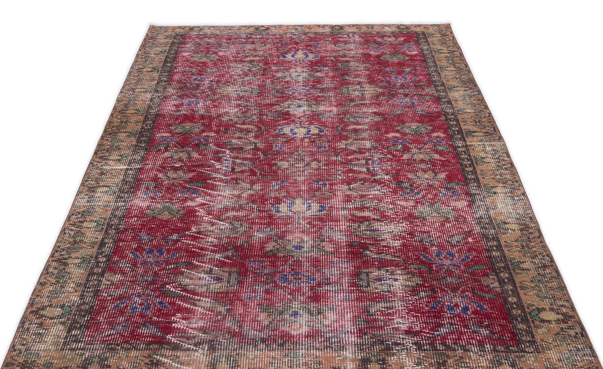 Naturel Over Dyed Vintage Rug 4&#39;11&#39;&#39; x 8&#39;6&#39;&#39; ft 149 x 258 cm