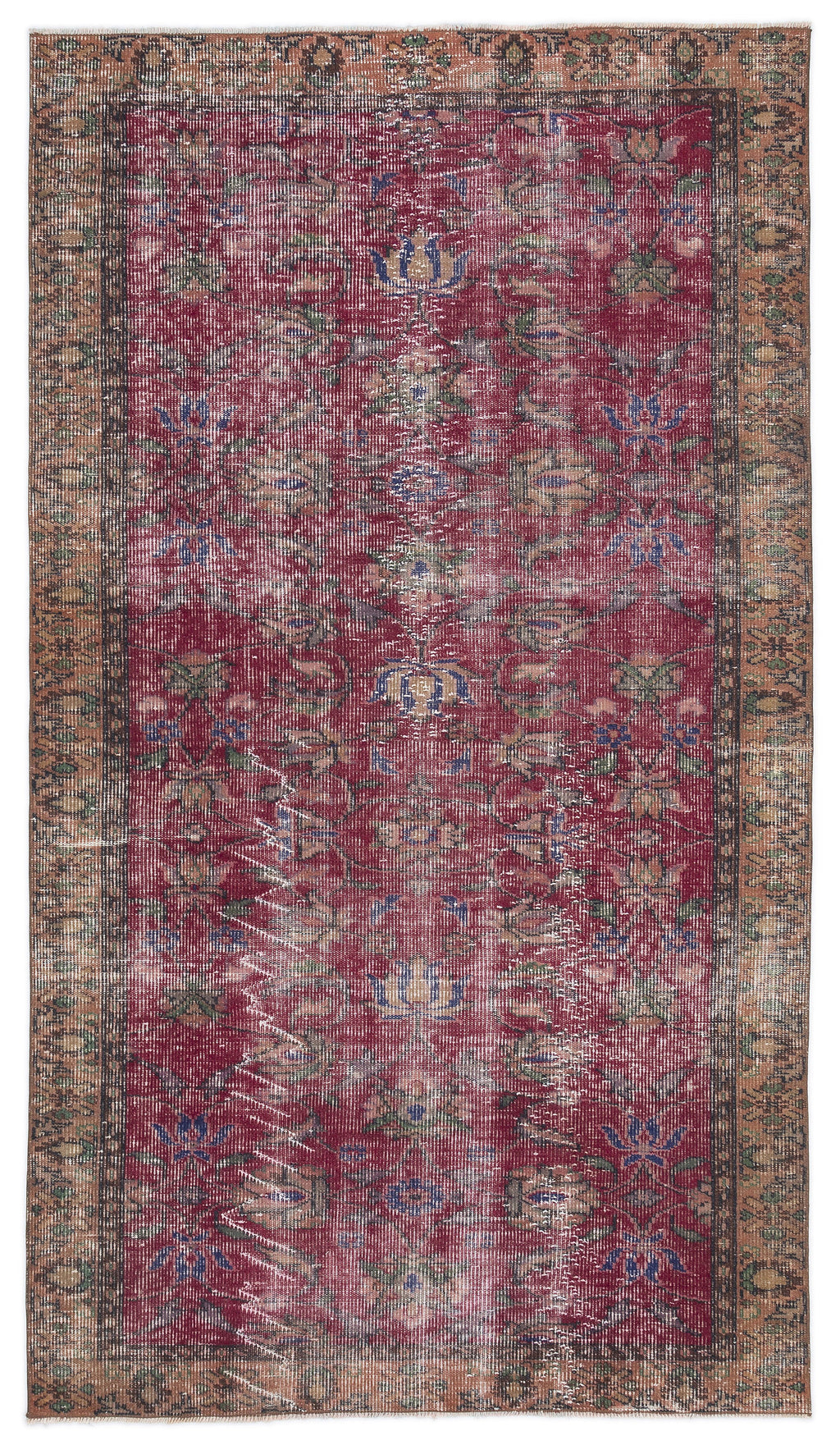 Naturel Over Dyed Vintage Rug 4'11'' x 8'6'' ft 149 x 258 cm