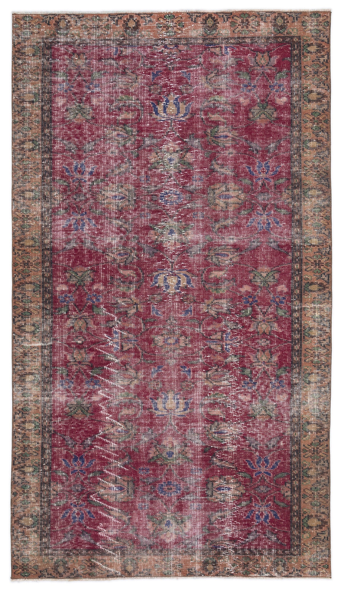 Naturel Over Dyed Vintage Rug 4&#39;11&#39;&#39; x 8&#39;6&#39;&#39; ft 149 x 258 cm