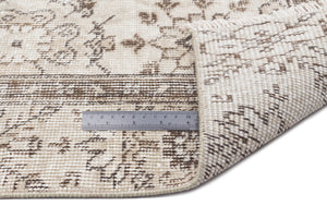 Beige Over Dyed Vintage Rug 5'12'' x 9'3'' ft 182 x 282 cm