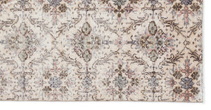 Retro Over Dyed Vintage Rug 3'9'' x 7'3'' ft 114 x 221 cm