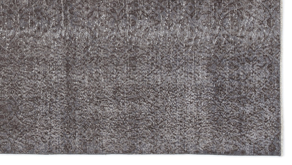 Gray Over Dyed Vintage Rug 4&#39;10&#39;&#39; x 8&#39;6&#39;&#39; ft 147 x 258 cm