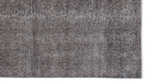 Gray Over Dyed Vintage Rug 4'10'' x 8'6'' ft 147 x 258 cm