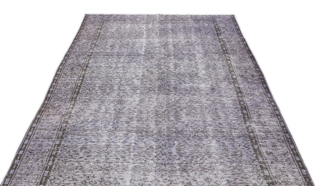 Gray Over Dyed Vintage Rug 5&#39;1&#39;&#39; x 8&#39;12&#39;&#39; ft 156 x 274 cm