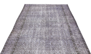 Gray Over Dyed Vintage Rug 5'1'' x 8'12'' ft 156 x 274 cm