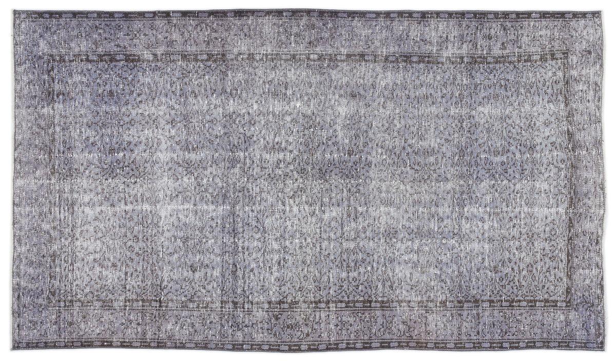 Gray Over Dyed Vintage Rug 5&#39;1&#39;&#39; x 8&#39;12&#39;&#39; ft 156 x 274 cm