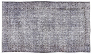 Gray Over Dyed Vintage Rug 5'1'' x 8'12'' ft 156 x 274 cm