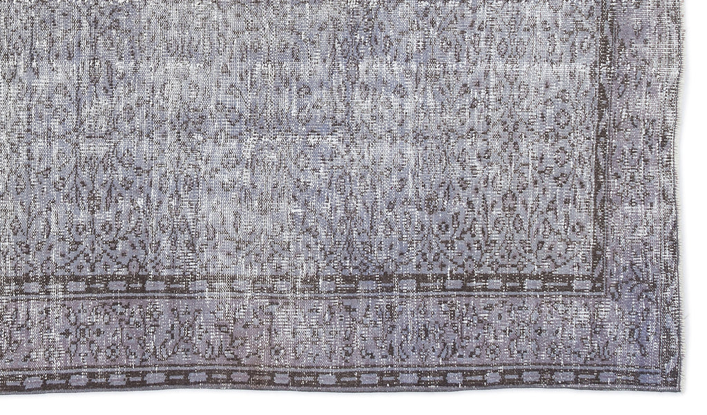 Gray Over Dyed Vintage Rug 5'1'' x 8'12'' ft 156 x 274 cm