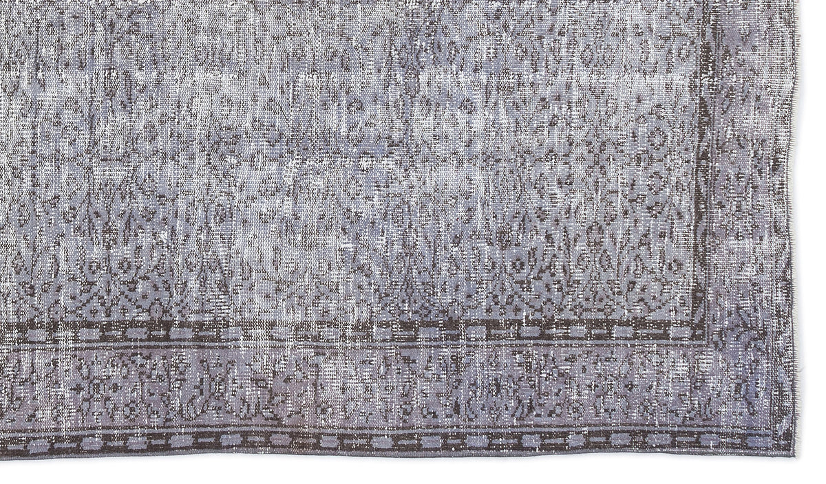 Gray Over Dyed Vintage Rug 5&#39;1&#39;&#39; x 8&#39;12&#39;&#39; ft 156 x 274 cm