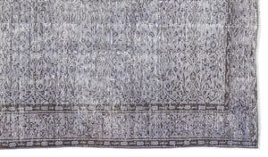 Gray Over Dyed Vintage Rug 5'1'' x 8'12'' ft 156 x 274 cm