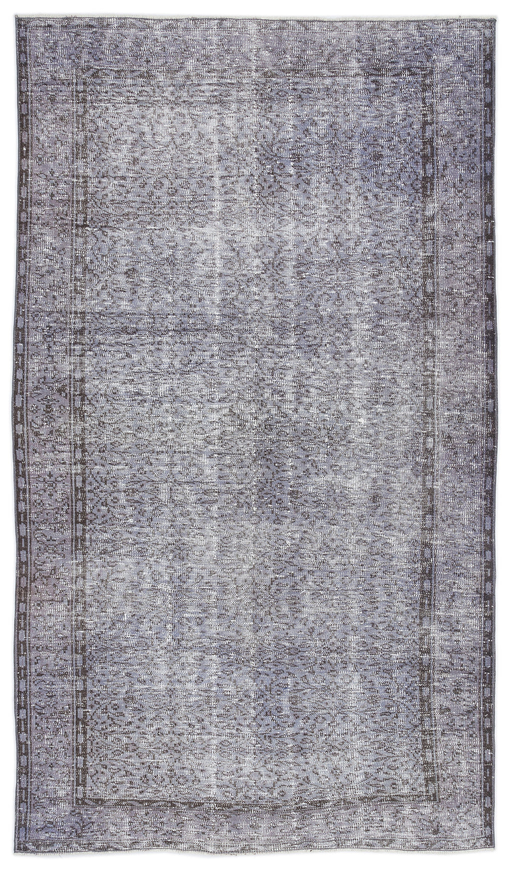Gray Over Dyed Vintage Rug 5'1'' x 8'12'' ft 156 x 274 cm