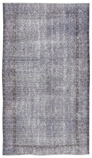 Gray Over Dyed Vintage Rug 5'1'' x 8'12'' ft 156 x 274 cm