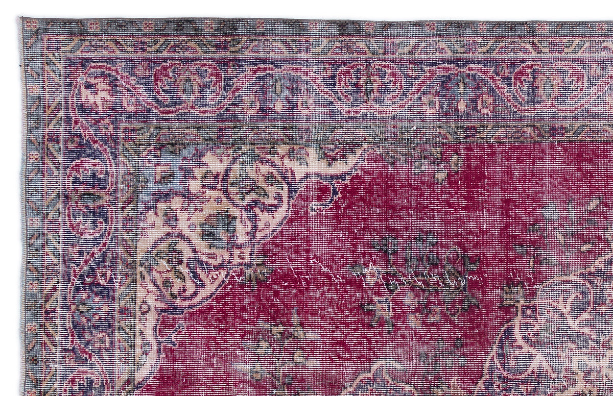 Naturel Over Dyed Vintage Rug 5&#39;11&#39;&#39; x 9&#39;3&#39;&#39; ft 181 x 281 cm