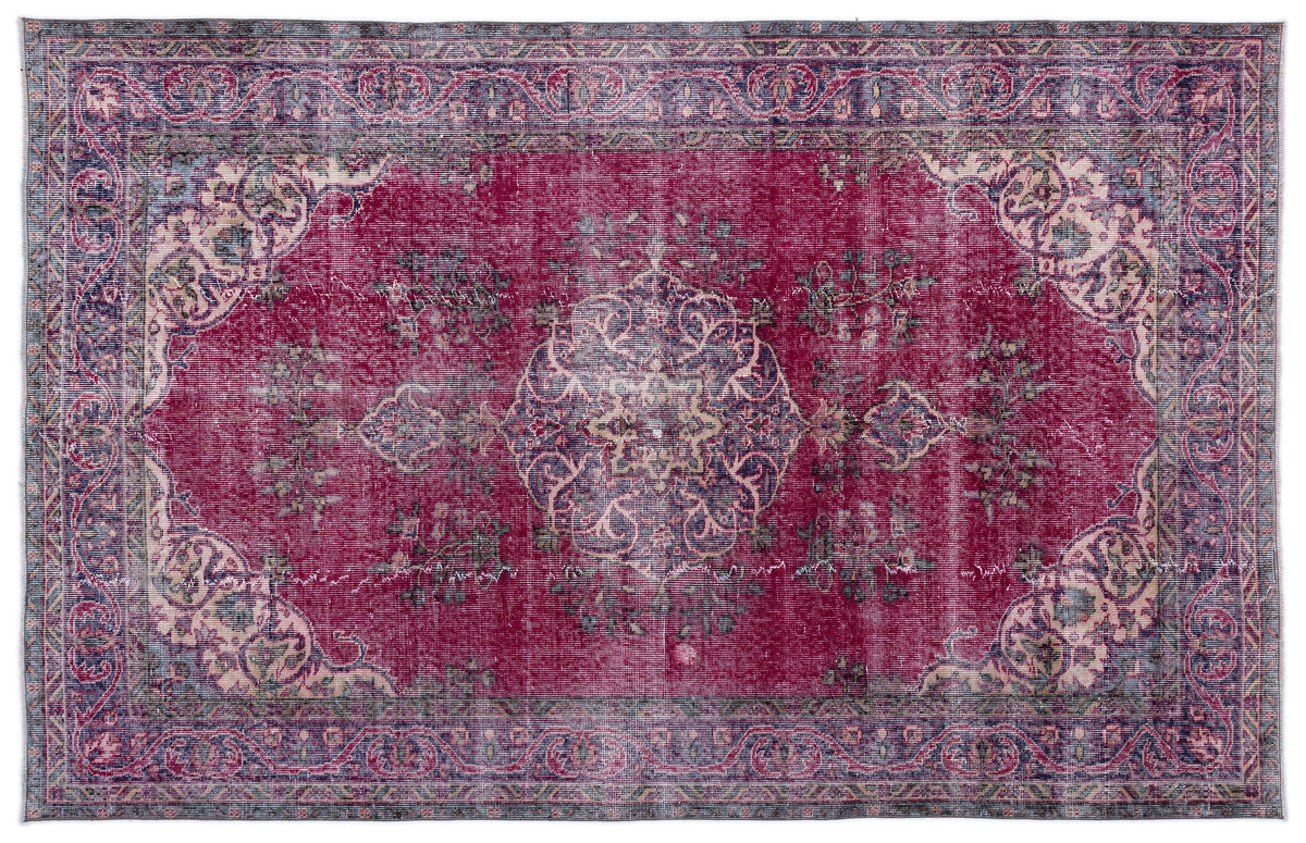 Naturel Over Dyed Vintage Rug 5&#39;11&#39;&#39; x 9&#39;3&#39;&#39; ft 181 x 281 cm