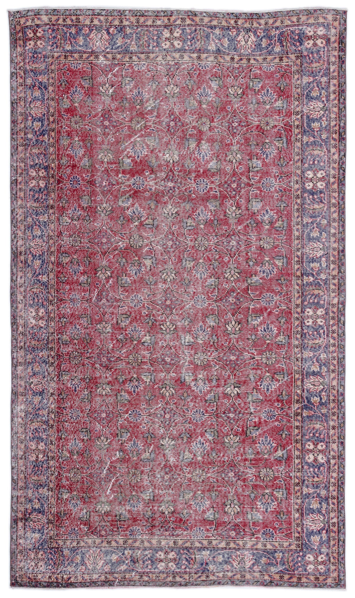 Naturel Over Dyed Vintage Rug 5&#39;7&#39;&#39; x 9&#39;6&#39;&#39; ft 171 x 290 cm