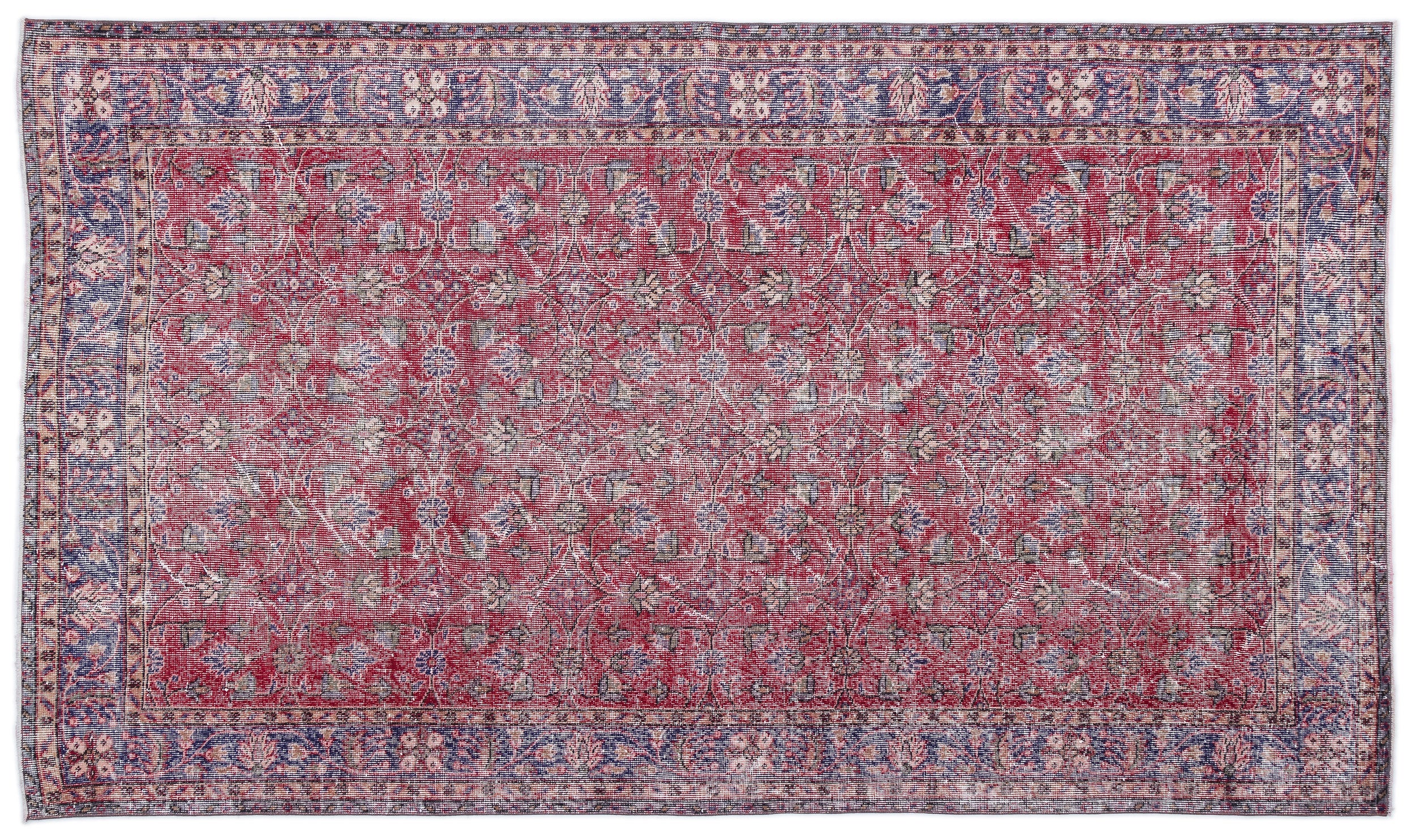 Naturel Over Dyed Vintage Rug 5'7'' x 9'6'' ft 171 x 290 cm
