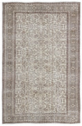 Beige Over Dyed Vintage Rug 5'9'' x 8'11'' ft 176 x 272 cm