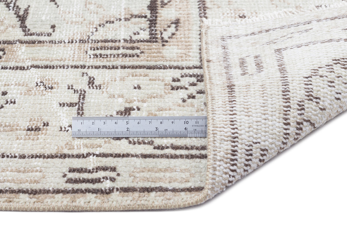 Beige Over Dyed Vintage Rug 6&#39;0&#39;&#39; x 8&#39;8&#39;&#39; ft 183 x 263 cm
