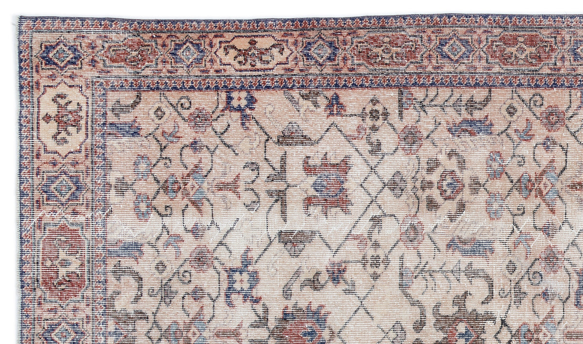 Naturel Over Dyed Vintage Rug 5&#39;7&#39;&#39; x 9&#39;7&#39;&#39; ft 170 x 293 cm