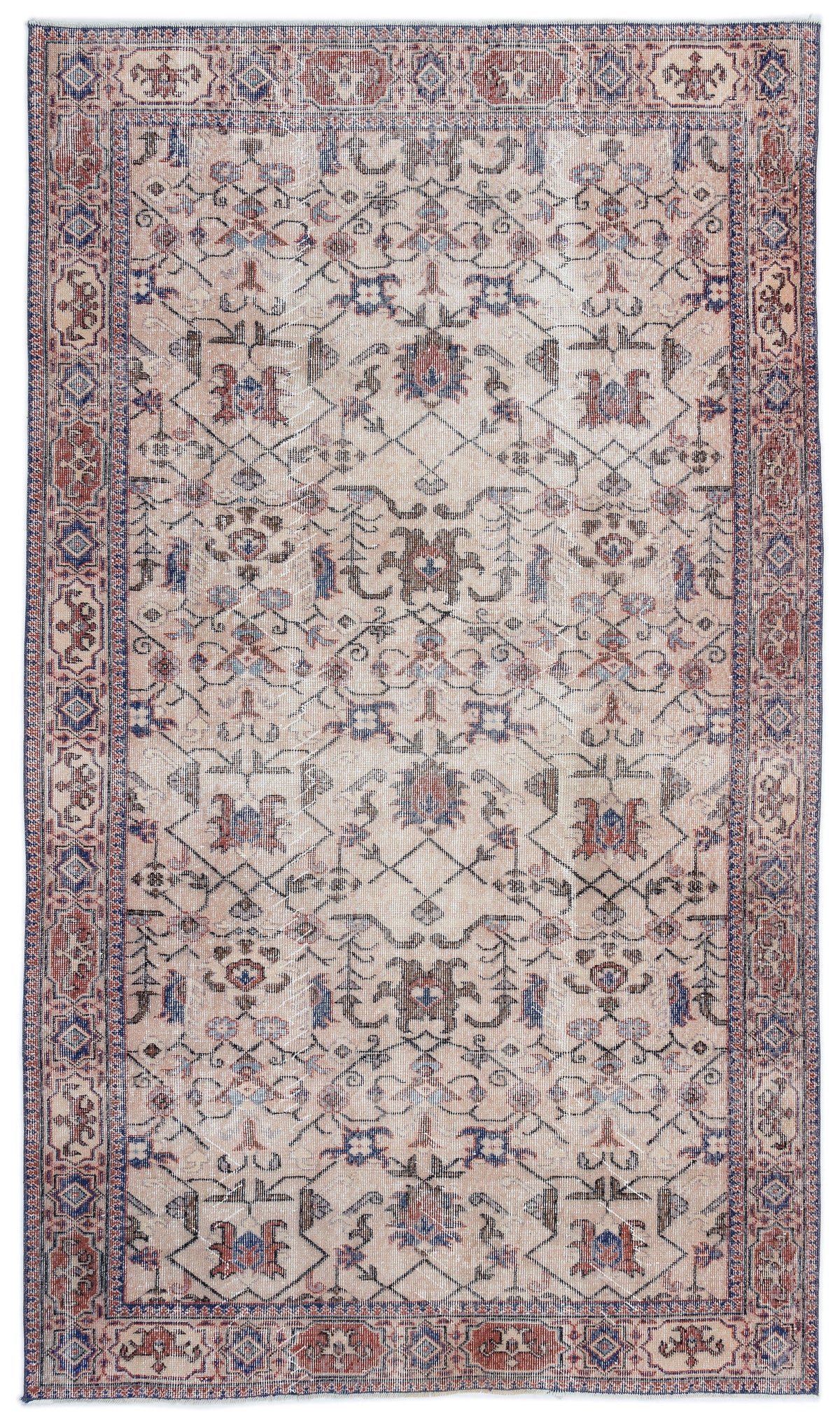 Naturel Over Dyed Vintage Rug 5&#39;7&#39;&#39; x 9&#39;7&#39;&#39; ft 170 x 293 cm